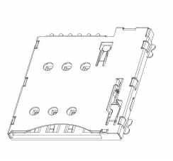 SIM卡座 KH-SIM1616-6PIN