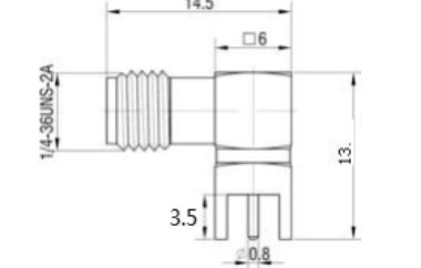 SMA座子-镀金 KH-SMA-K513-G