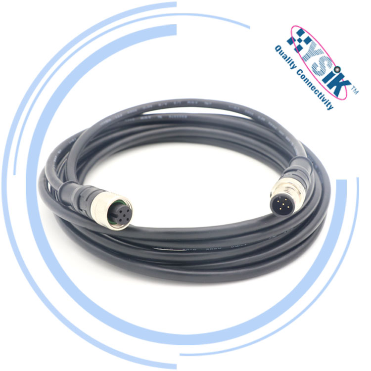 M12船用防水连接器 5芯 NMEA2000接头公母对接航空插头 N2K-1005-XX