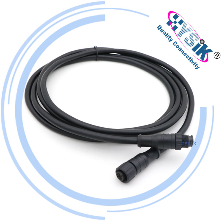 船用防水连接器M12 5P公母对接航空插头全塑料式NMEA2000接头IP68 M12 NMEA2000-A