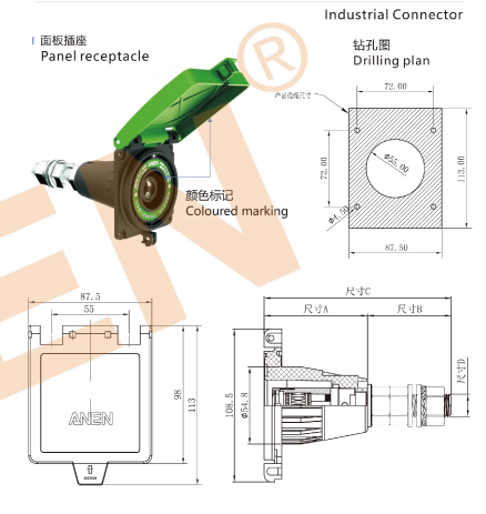 Panel socket F.IC600B01-*A
