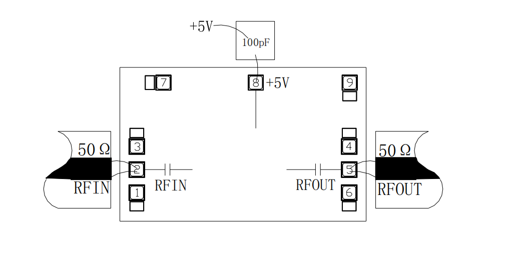 GaAs gain block chip MH210