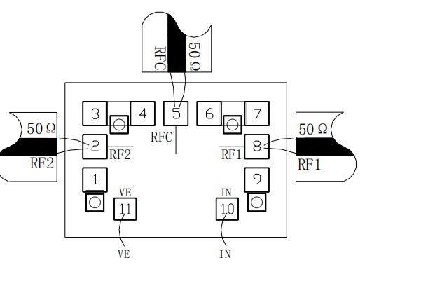 GaAs switch chip MH404