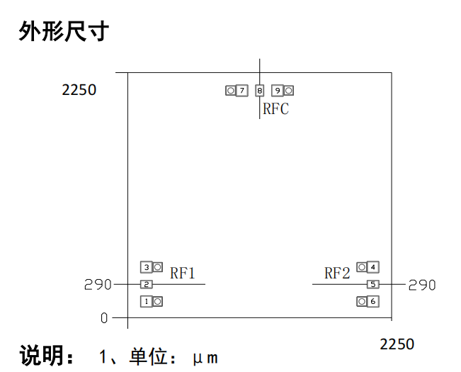 GaAs 功分器芯片 MH031