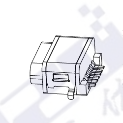TYPE-C3.1防水USB母座 MTKEF06ED2ADWNG1N IPX6