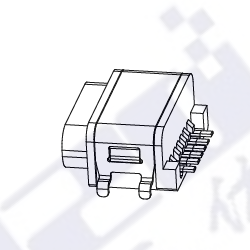 TYPE-C3.1防水USB母座 MTKEF06ED1ADWNG1N IPX6